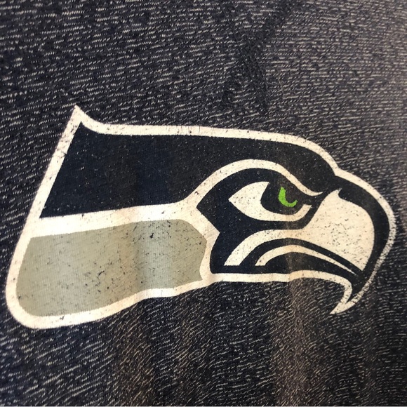 Women's Majestic Navy Seattle Seahawks Three-Quarter Sleeve T-Shirt Size Small - Picture 4 of 9